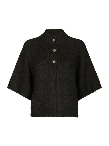 Benuta Fluffy Knit Cardigan - Dark Brown