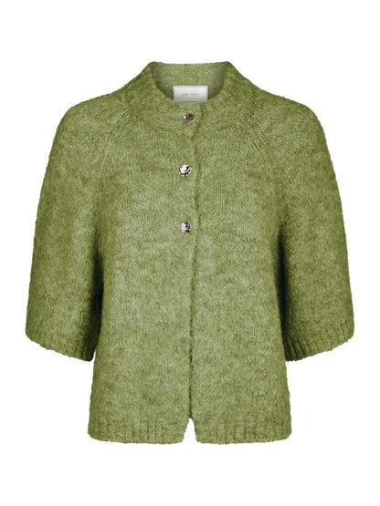 Benuta Fluffy Knit Cardigan - Dusty Green