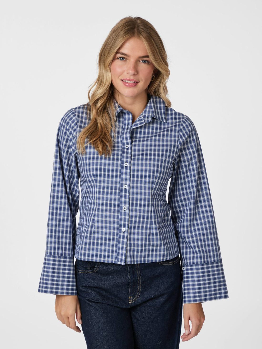 Rosa Check Shirt - Dark Blue