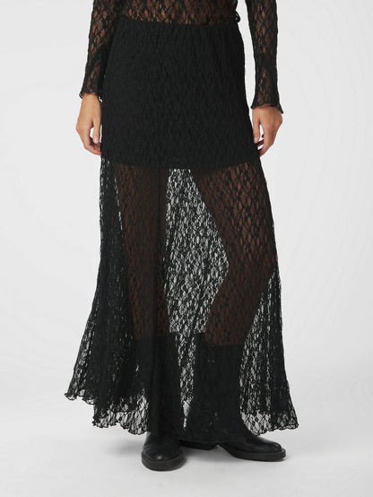 Mariya Lace Skirt - Black