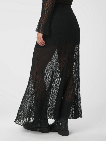 Mariya Lace Skirt - Black