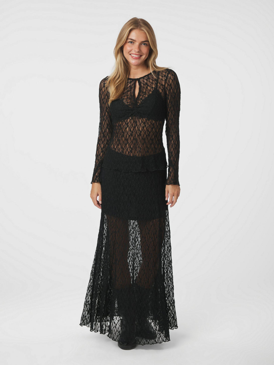 Mariya Lace Skirt - Black