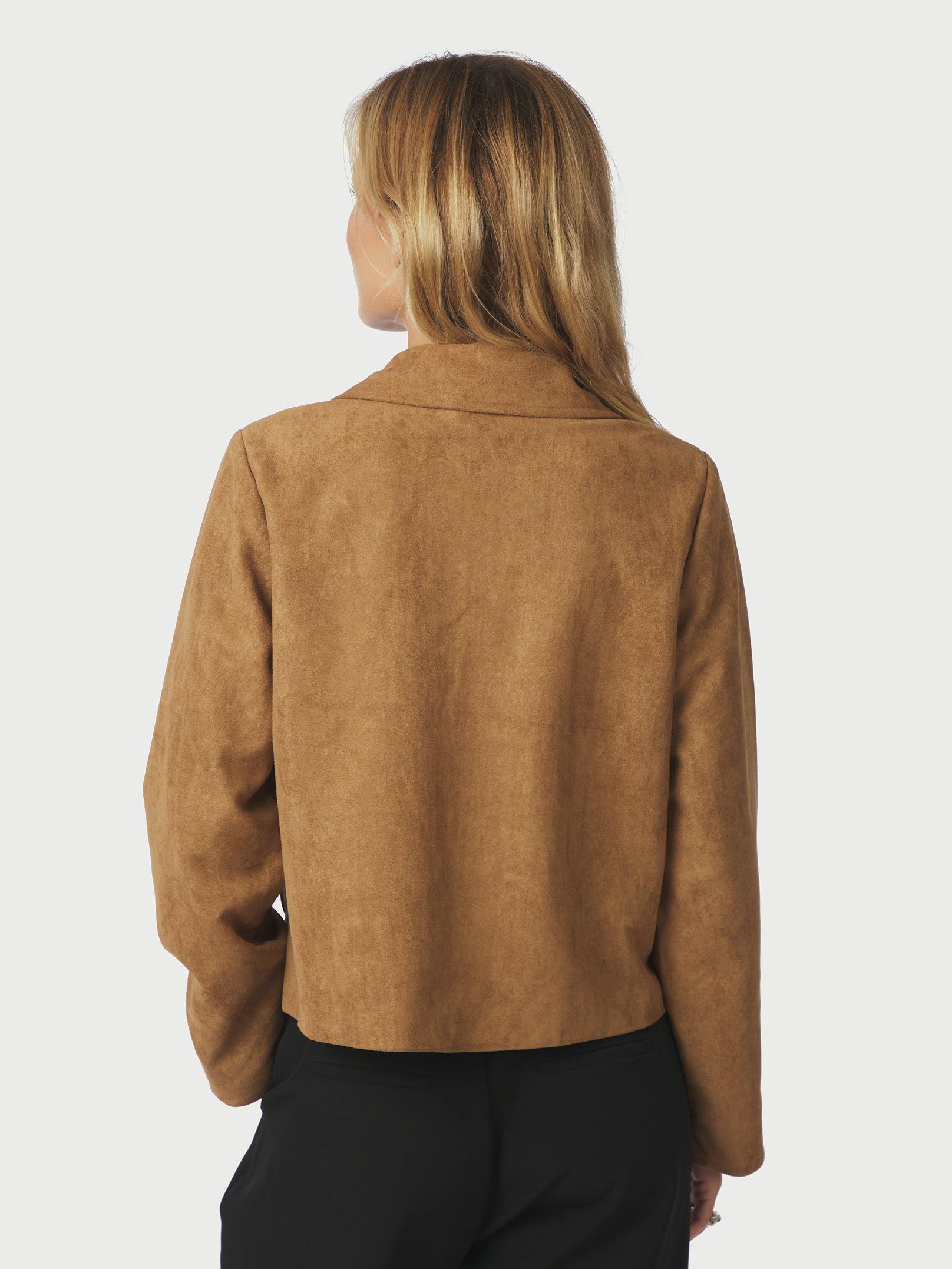 Nilo Faux Suede Jacket - Cognac