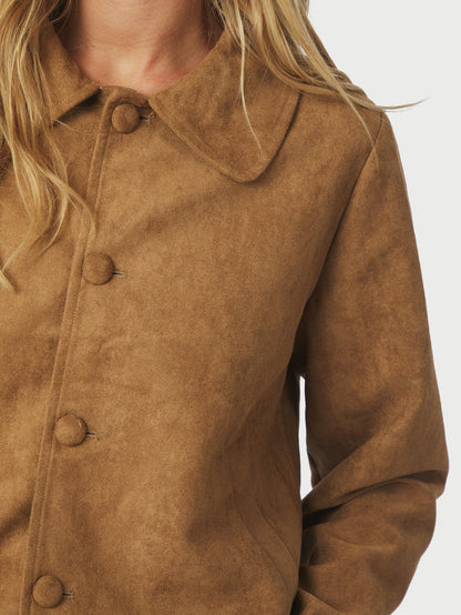 Nilo Faux Suede Jacket - Cognac