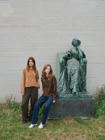 Nilo Faux Suede Jacket - Cognac