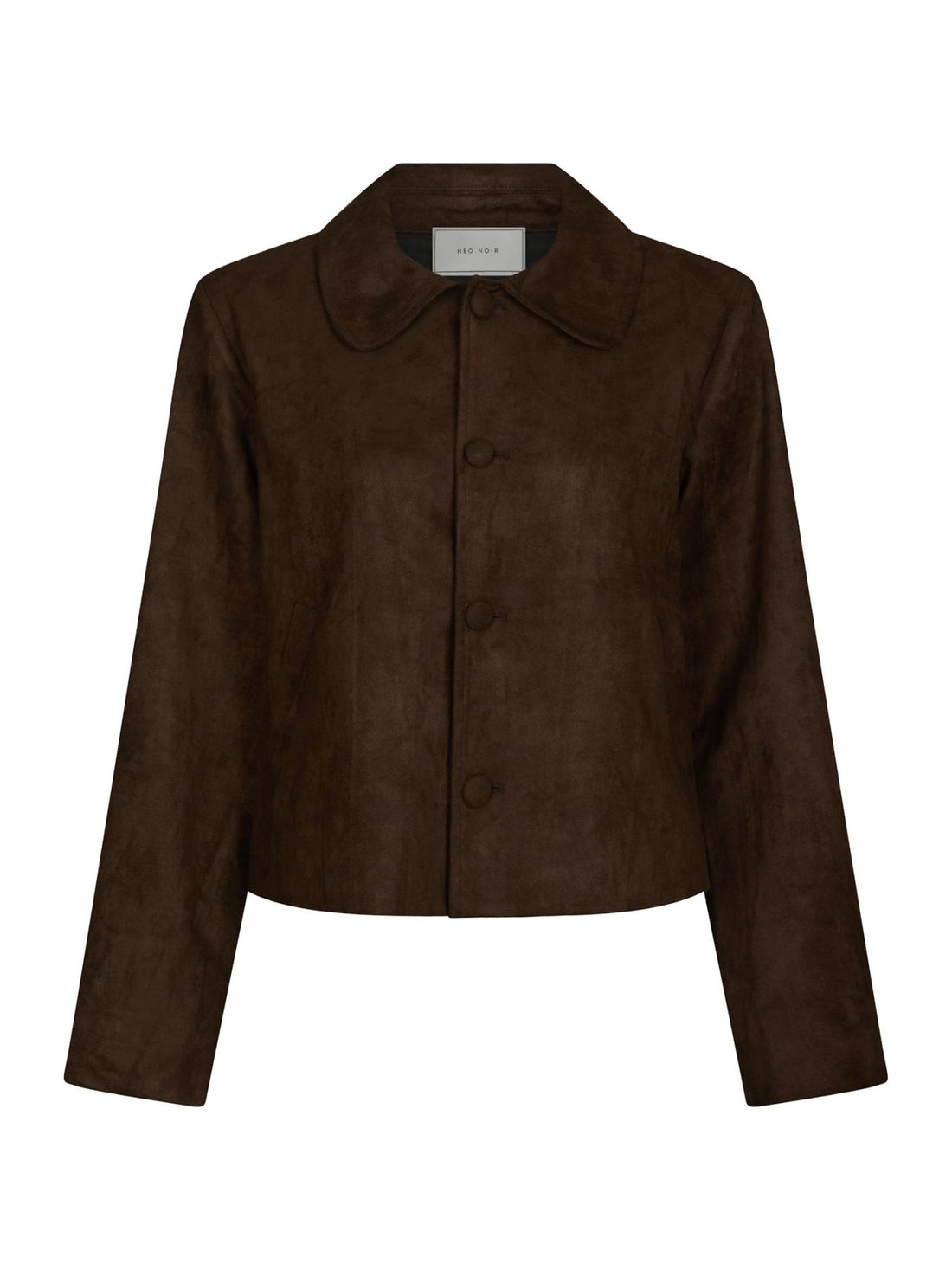 Nilo Faux Suede Jacket - Dark Brown