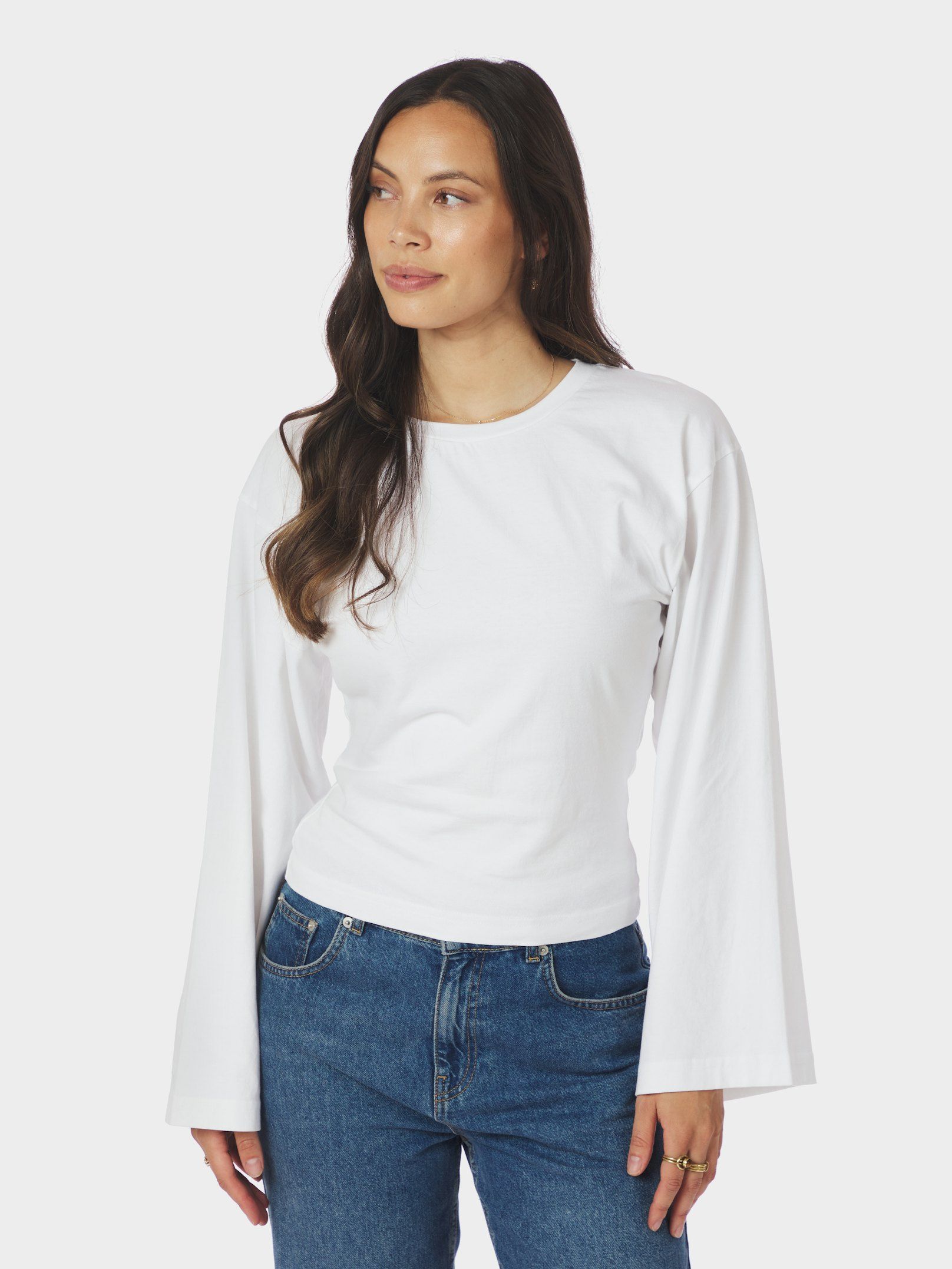 Paska Boxy Long tee - White