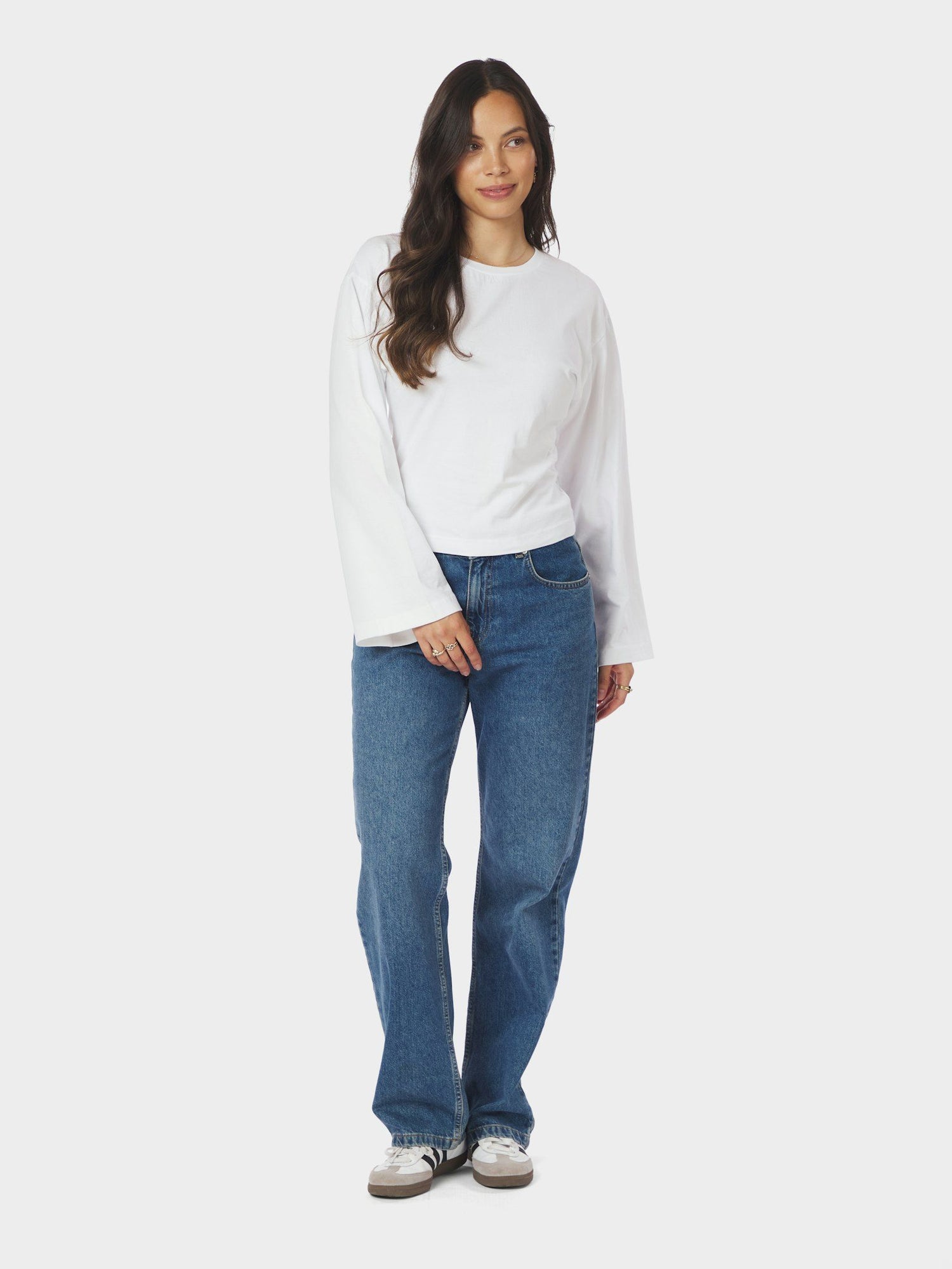 Paska Boxy Long tee - White