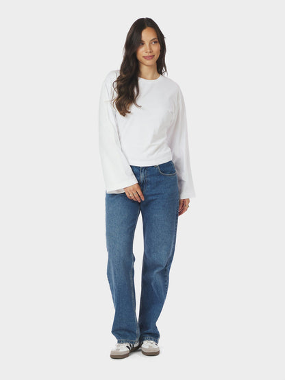 Paska Boxy Long tee - White