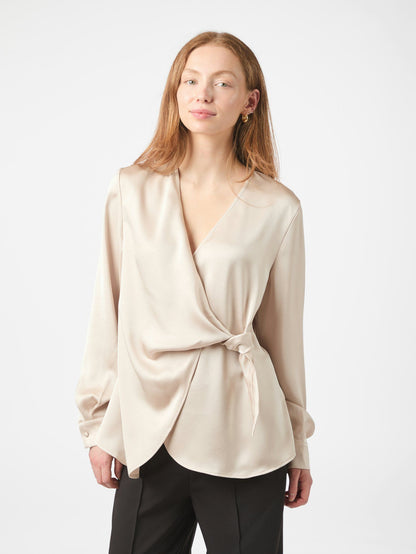 Petris Heavy Sateen Blouse - Champagne