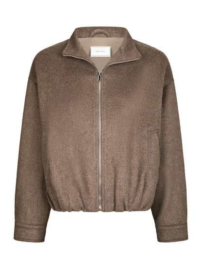 Florine Wool Bomber Jacket - Light Brown