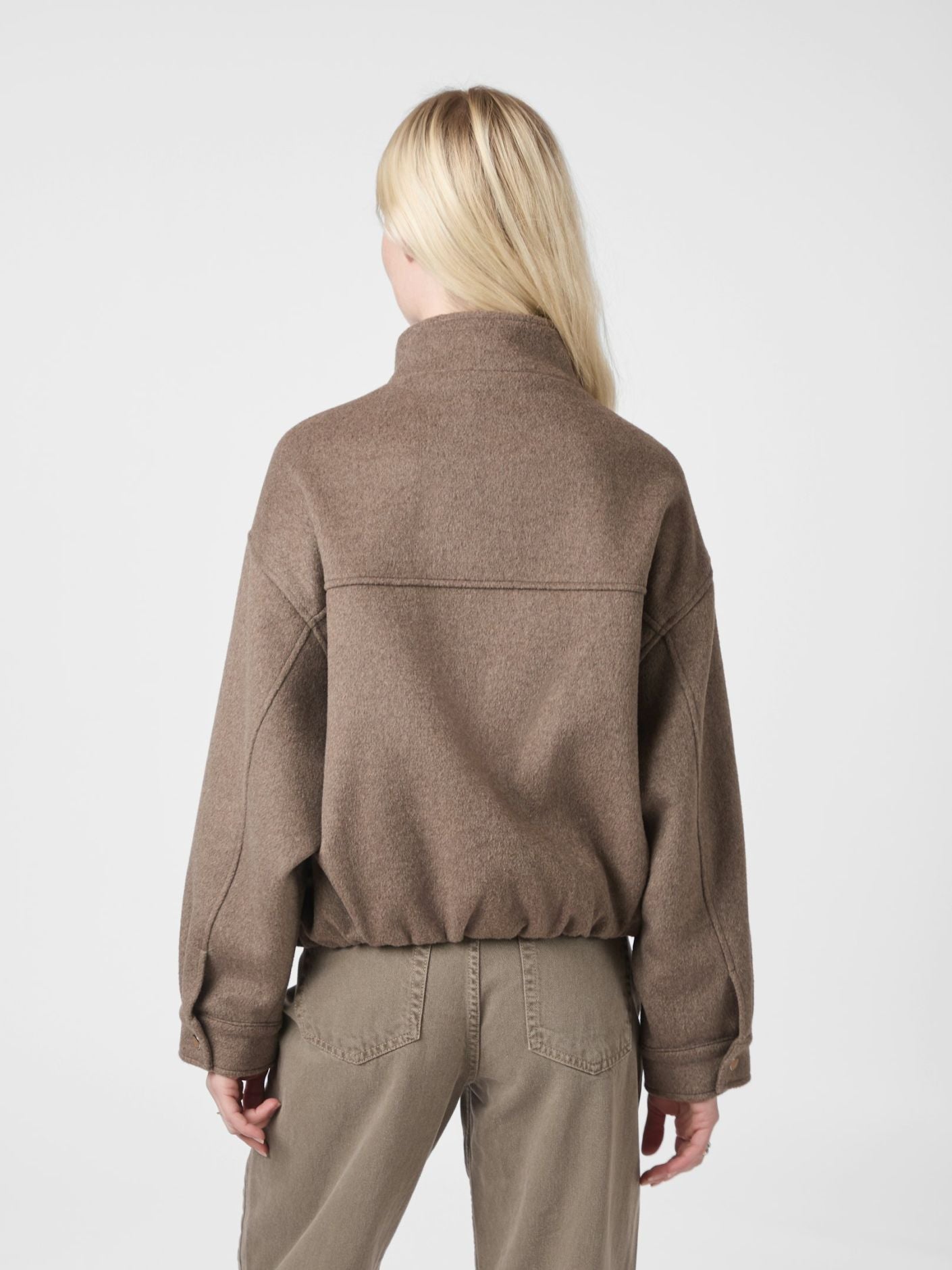 Florine Wool Bomber Jacket - Light Brown