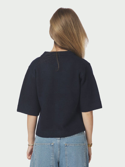 Cunna Knit Blouse - Navy