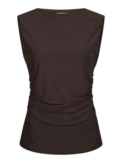 Liblana Mesh Top - Dark Brown
