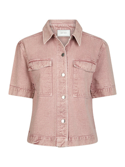 Tiki Solid Shirt - Ash Rose
