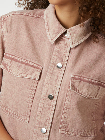 Tiki Solid Shirt - Ash Rose