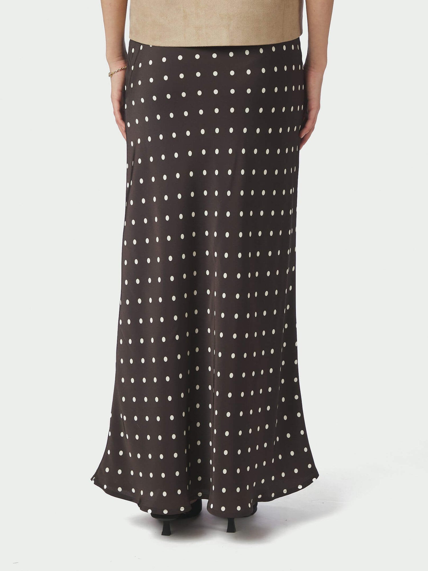 Viso Dot Skirt - Dark Brown