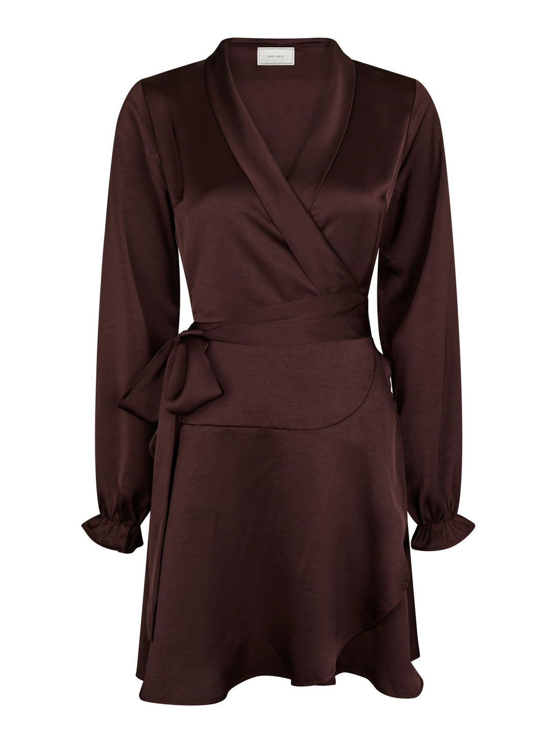 Colbie Heavy Sateen Dress - Burgundy