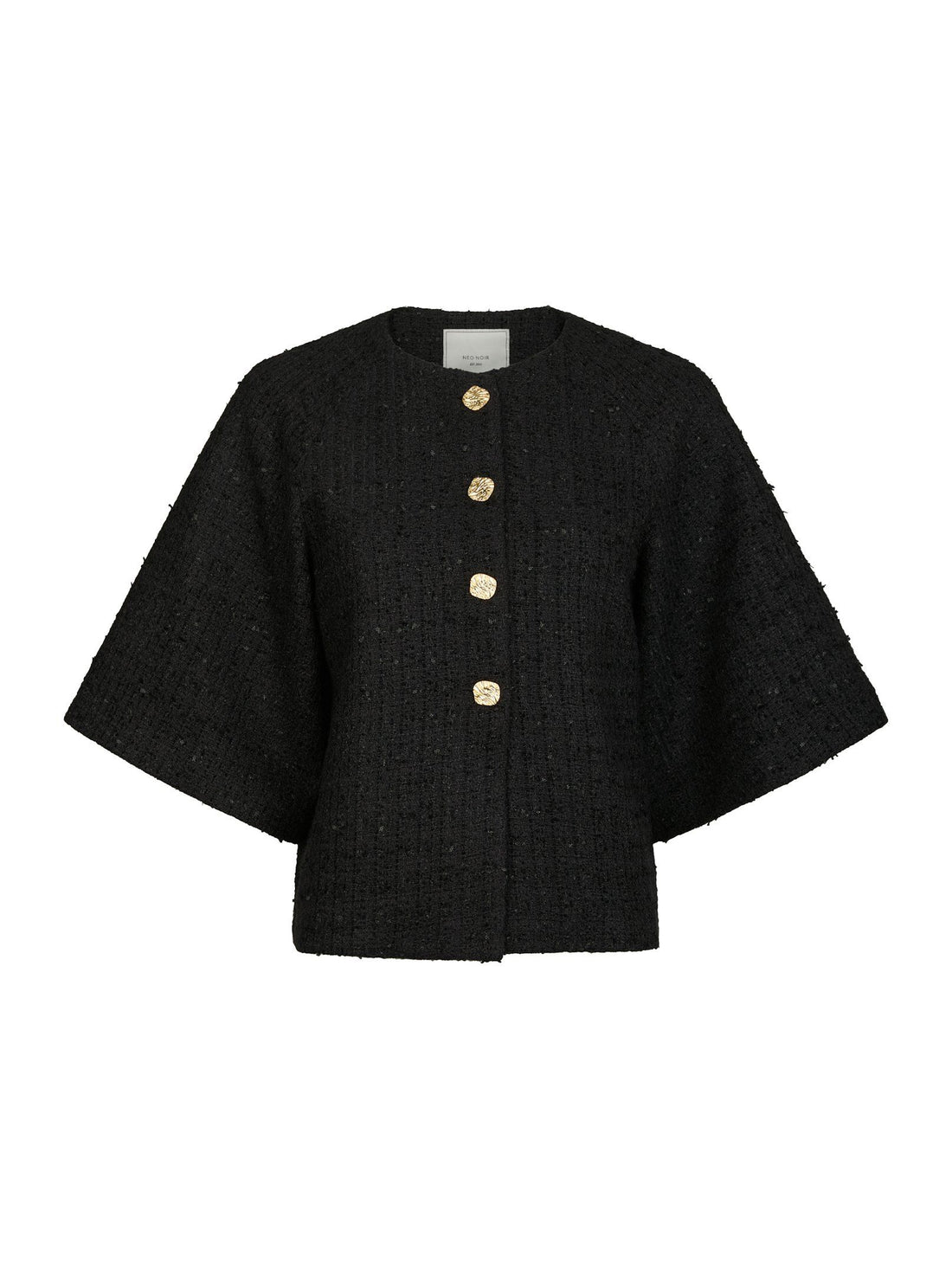 Rosella Boucle Mini Jacket - Black