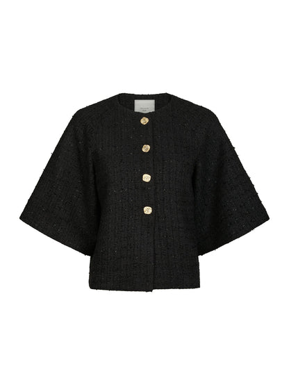 Rosella Boucle Mini Jacket - Black