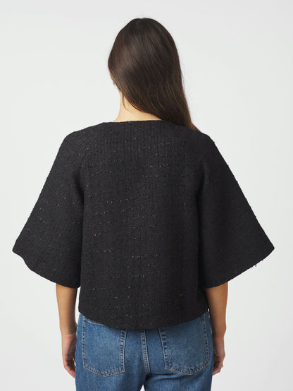 Rosella Boucle Mini Jacket - Black