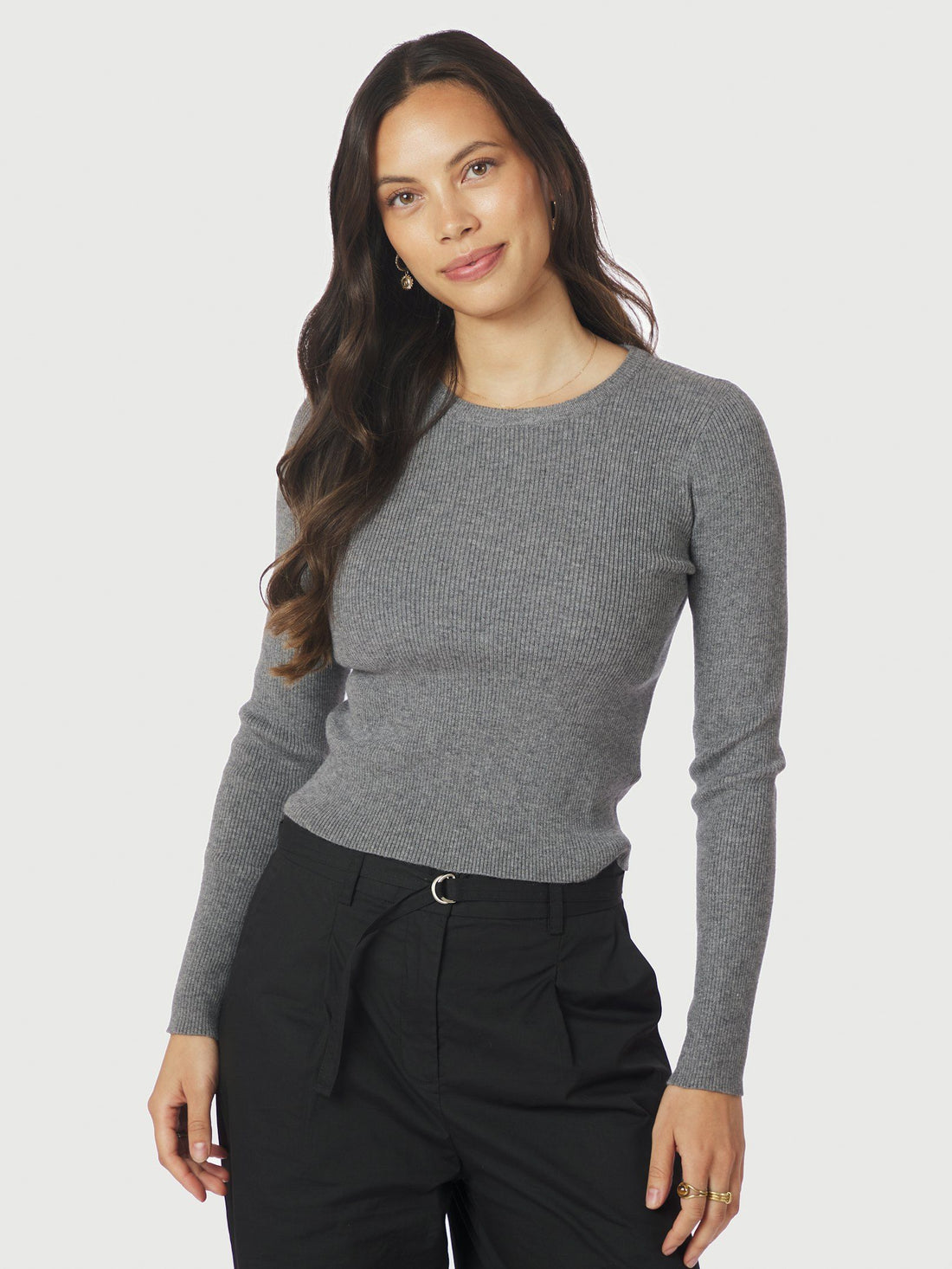 Kirrera Knit Blouse - Dark Grey