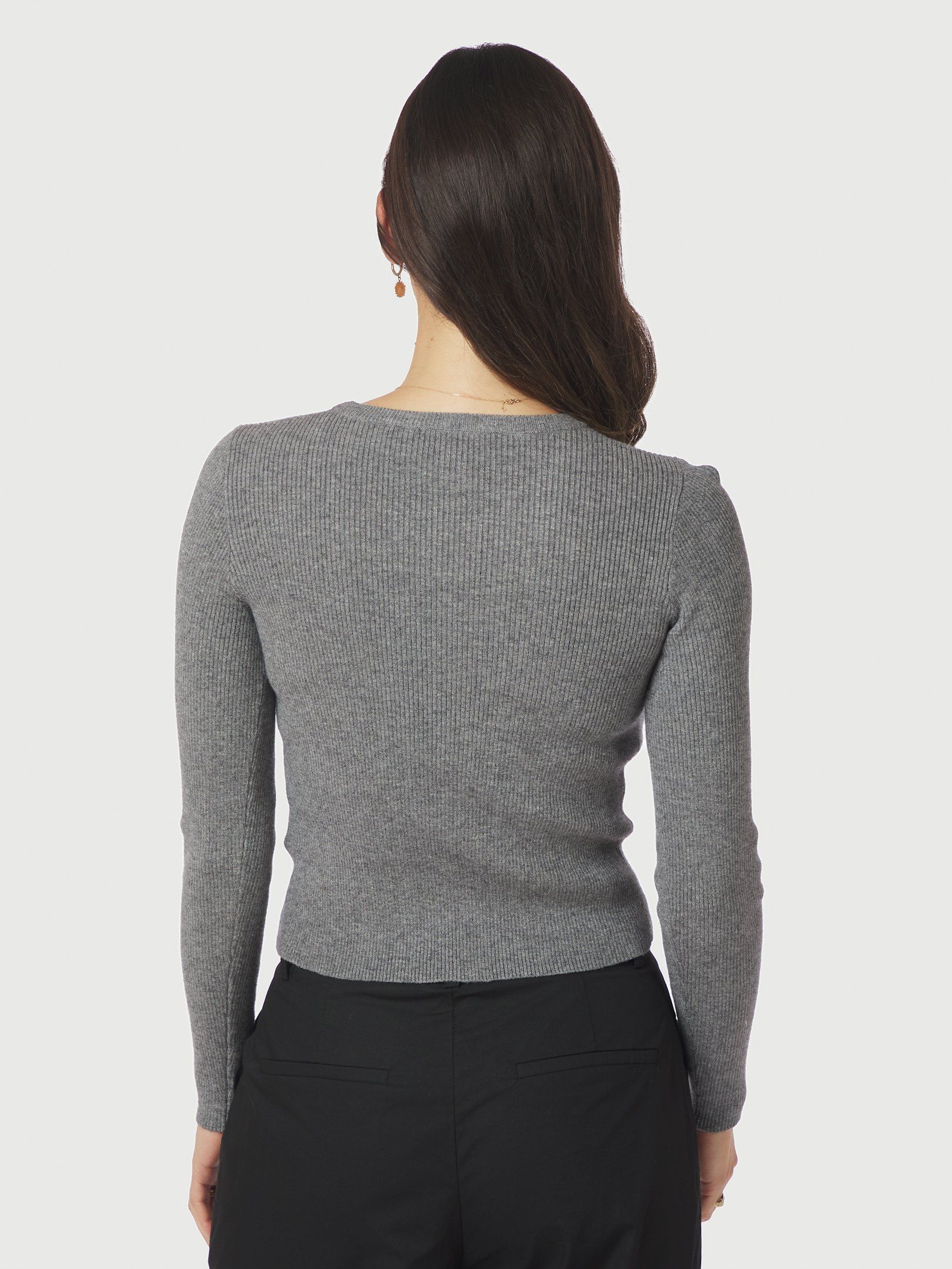 Kirrera Knit Blouse - Dark Grey