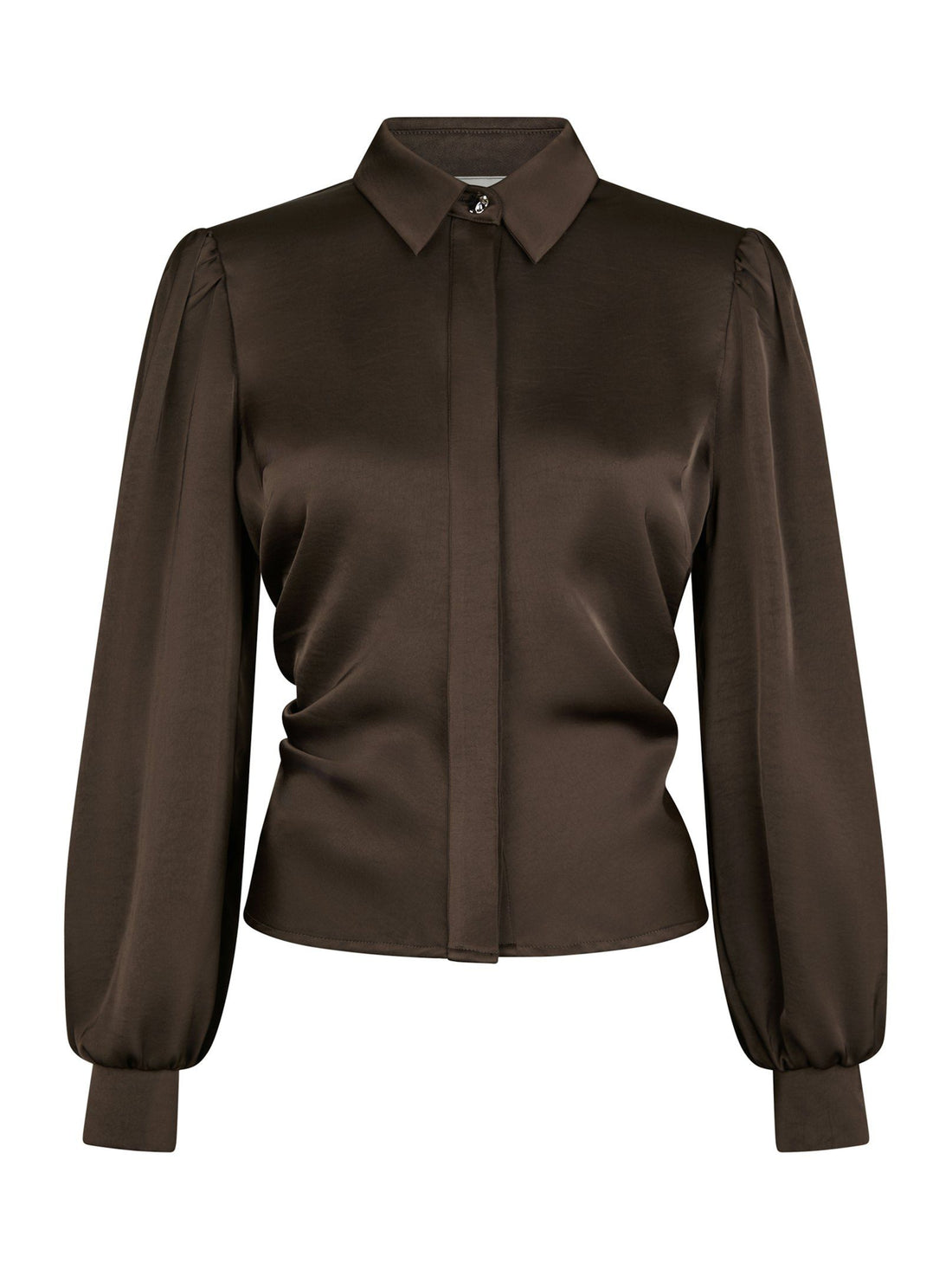 Fransala Heavy Sateen Shirt - Dark Brown