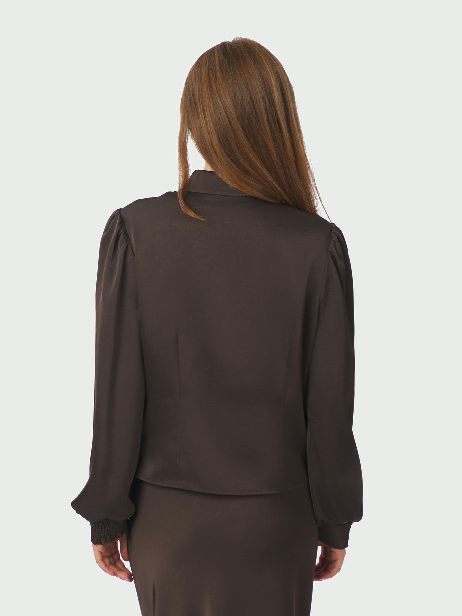 Fransala Heavy Sateen Shirt - Dark Brown