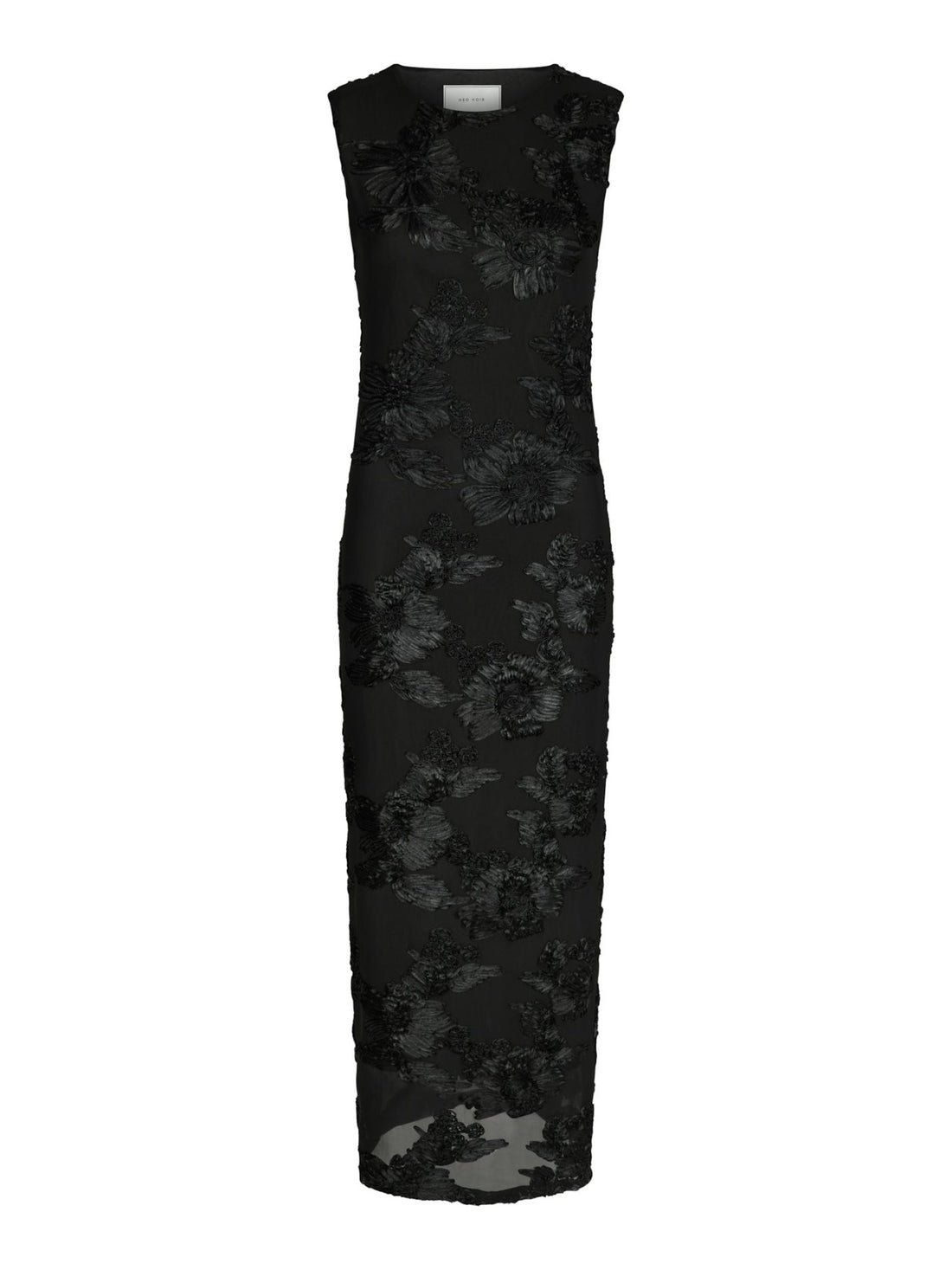 Tiranna Big Flower Mesh Dress - Black