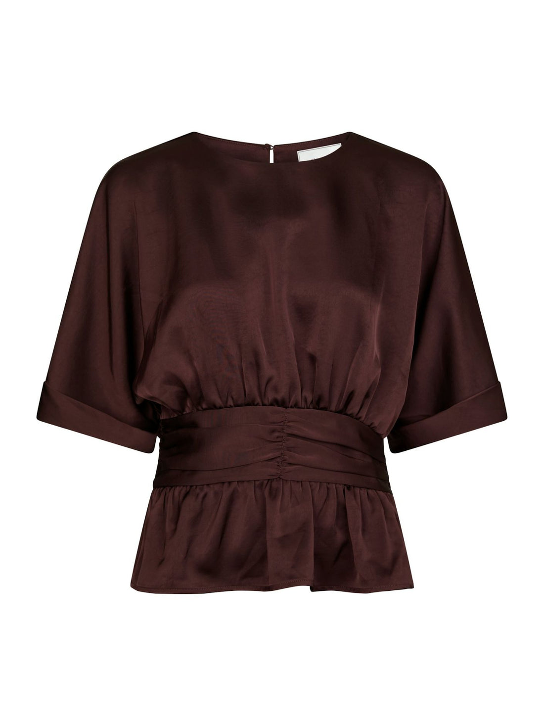 Annegret Heavy Sateen Blouse - Burgundy