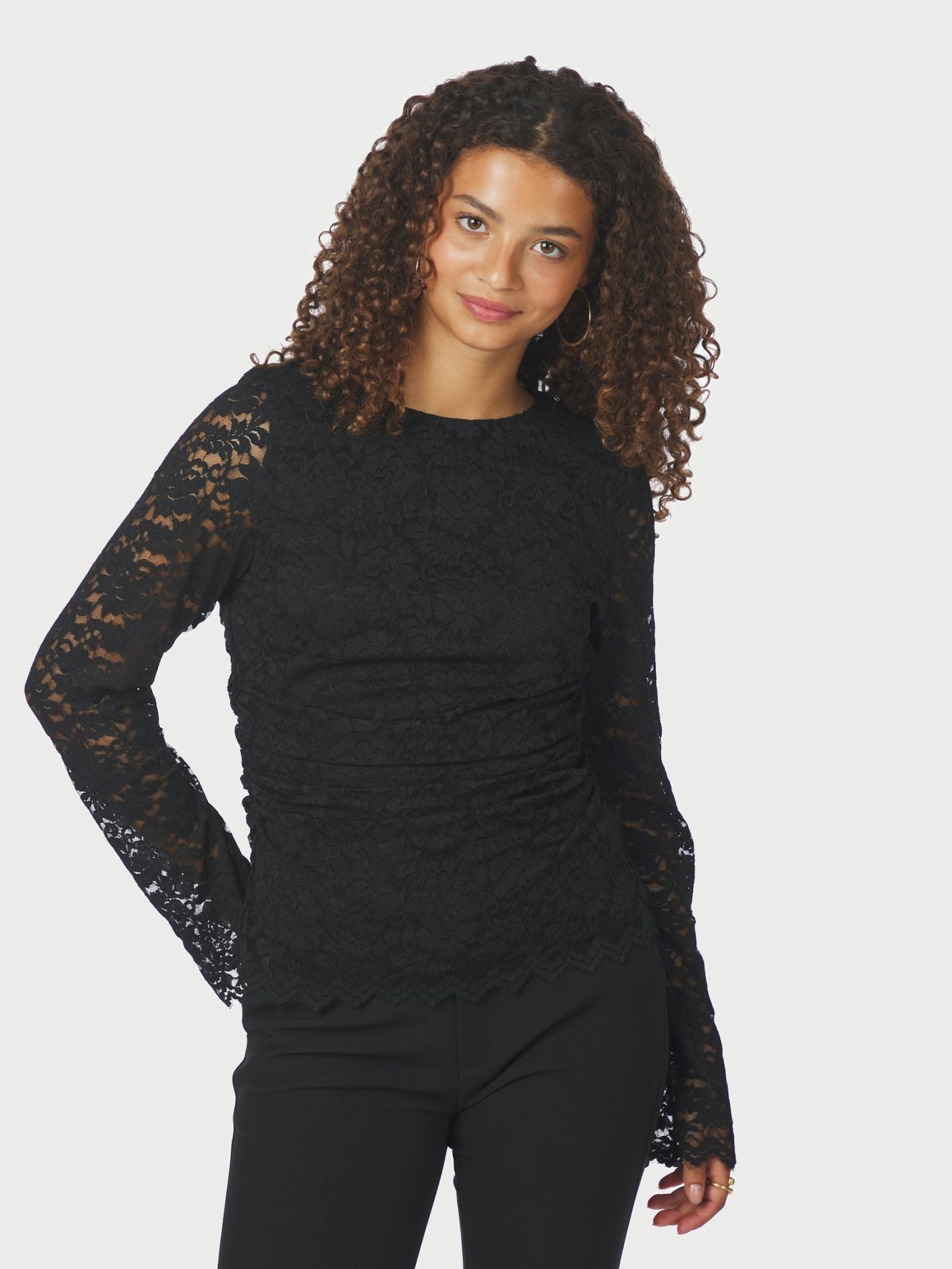 Lenida Lace Blouse - Black