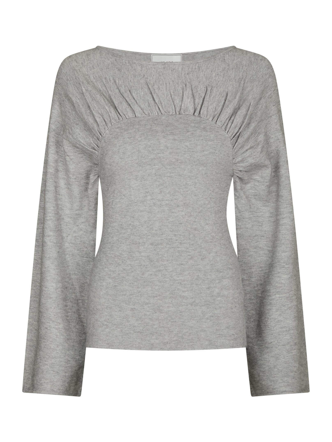 Kaiba Knit Blouse - Light Grey Melange