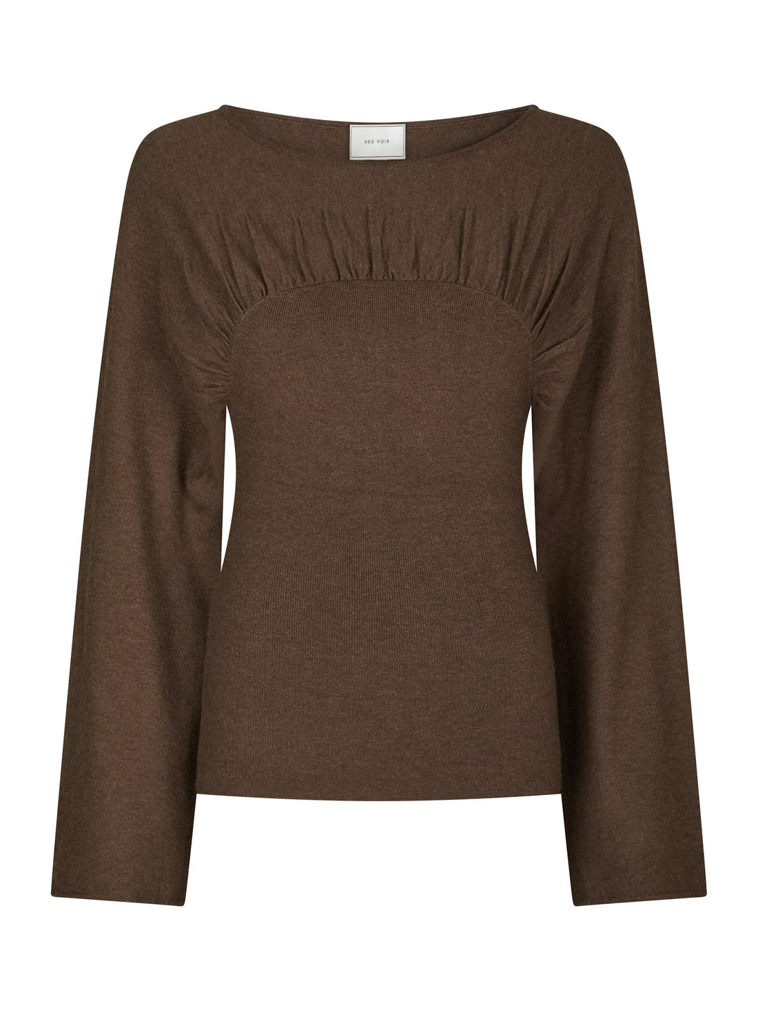 Kaiba Knit Blouse - Brown Melange