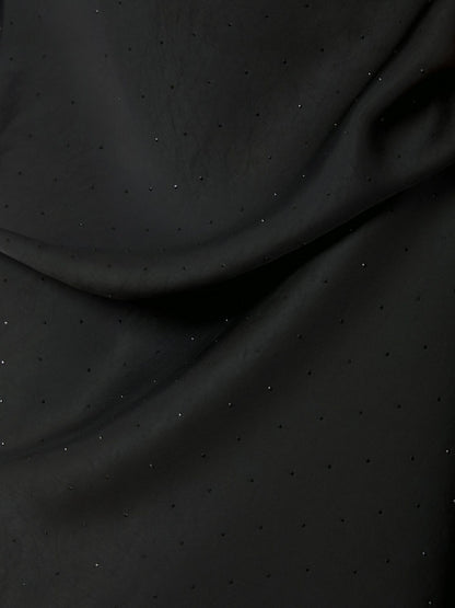 Viso Heavy Sateen Bedaz Skirt - Black