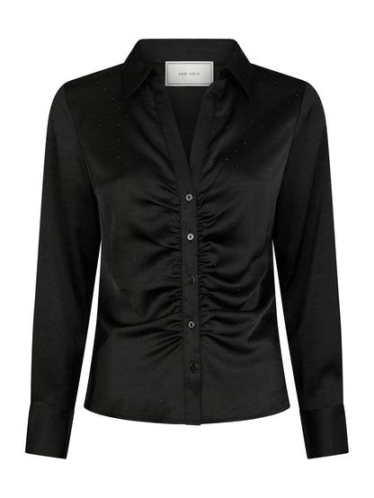 Christy Heavy Sateen Bedaz Shirt - Black