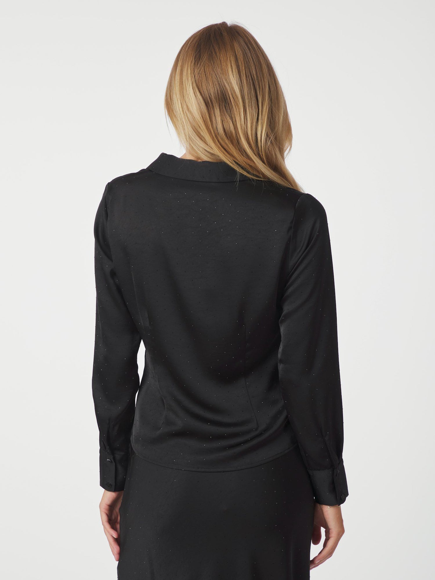 Christy Heavy Sateen Bedaz Shirt - Black