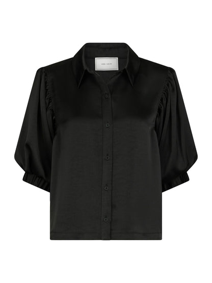 Etta Heavy Sateen Shirt - Black