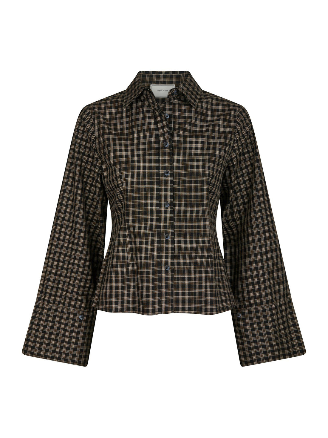 Rosa Mini Check Shirt - Black