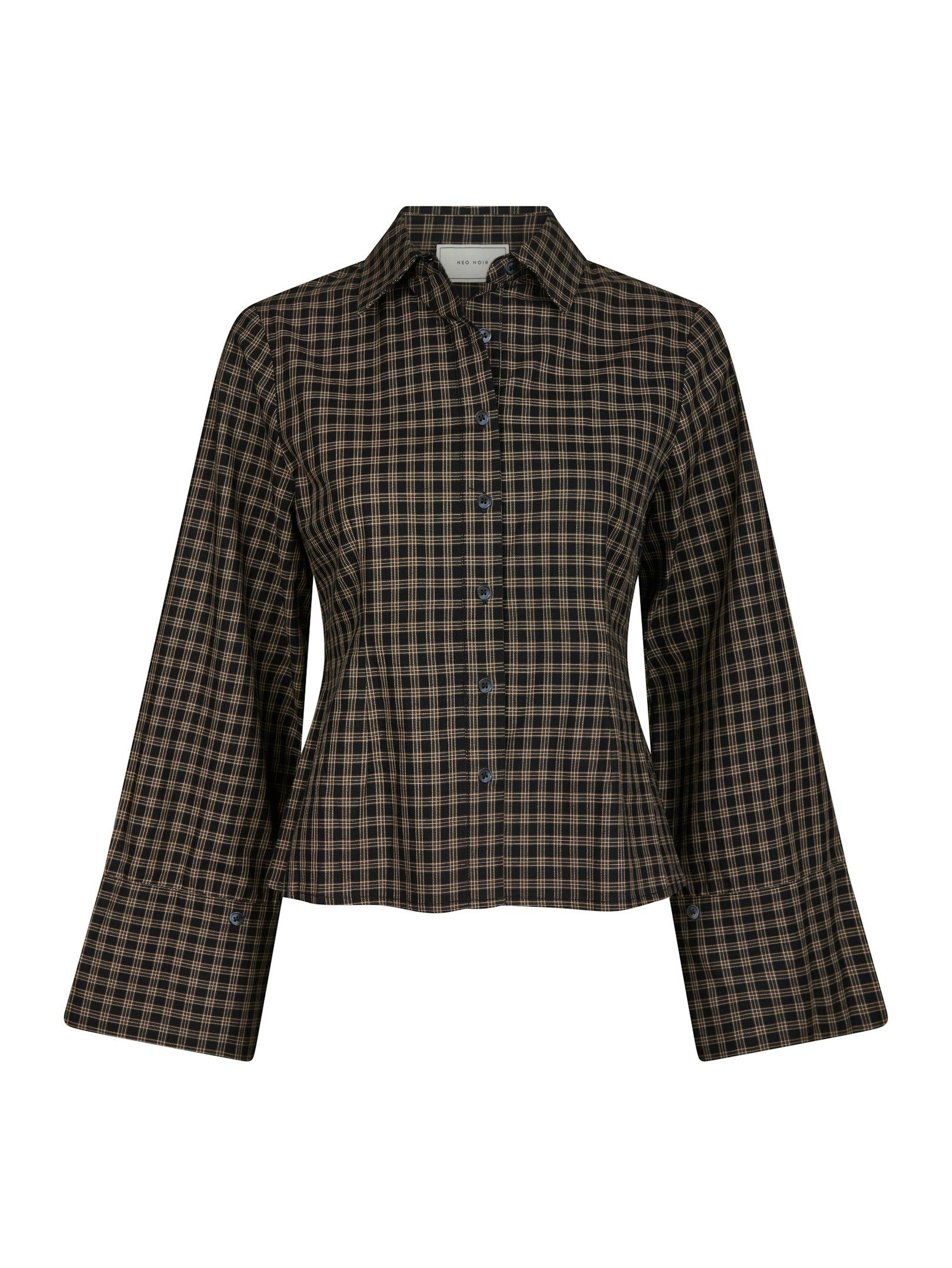 Rosa Mini Check Shirt - Black