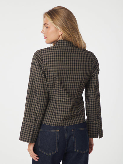 Rosa Mini Check Shirt - Black