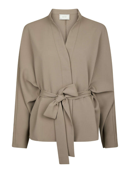 Ellery Crepe Blouse - Taupe