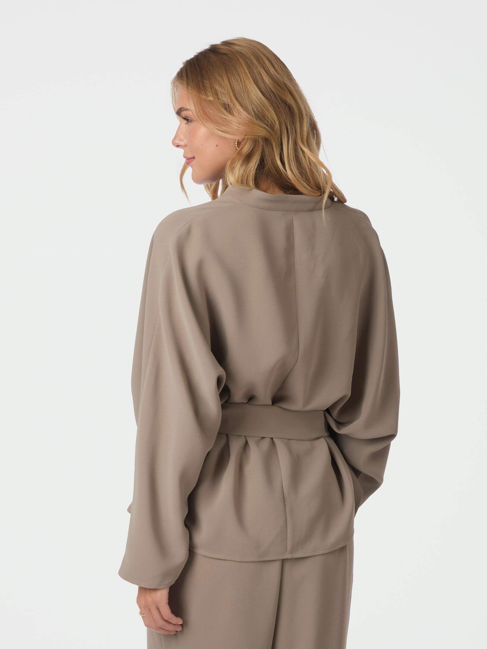 Ellery Crepe Blouse - Taupe