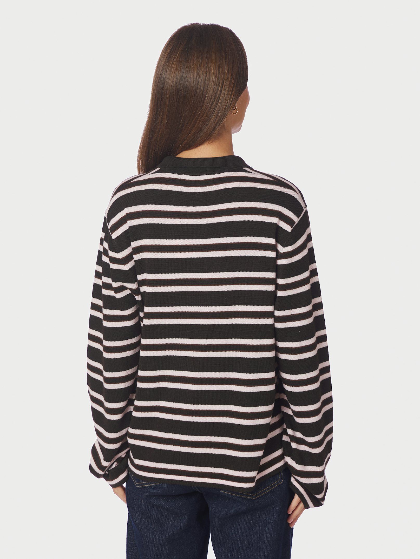 Malo Polo Knit Blouse - Dark Brown