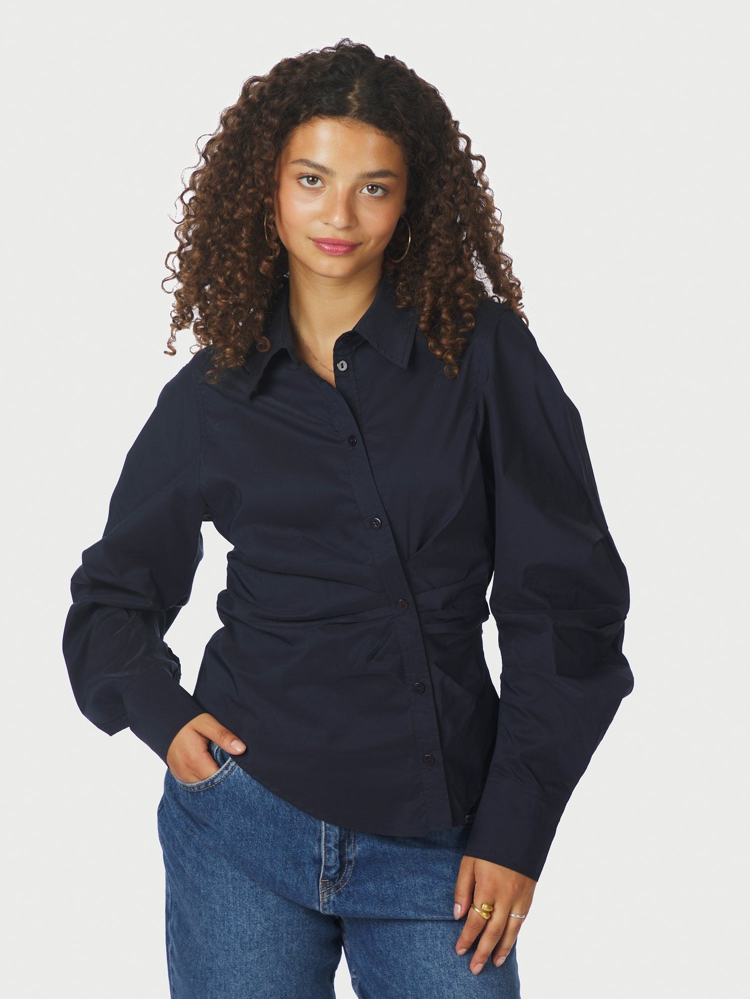 Neoella solid Shirt - Navy