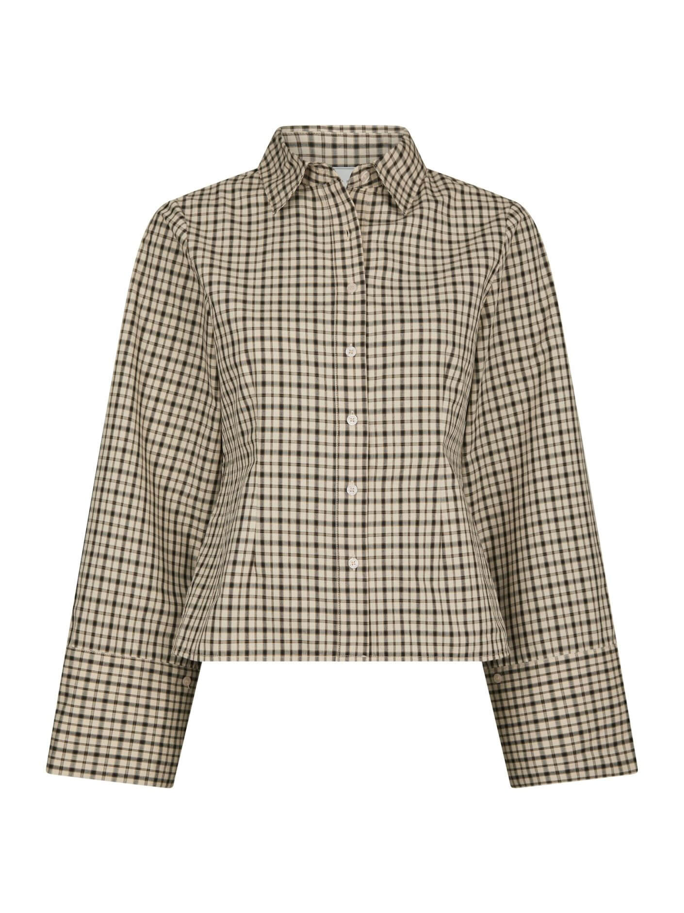 Rosa Checked Shirt - Beige
