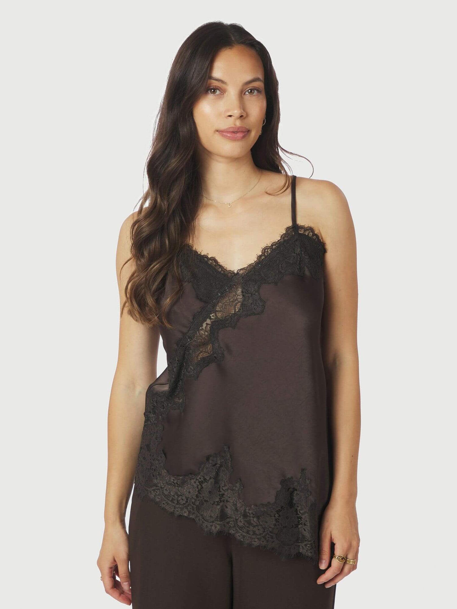 Viole Lace Top - Dark Brown