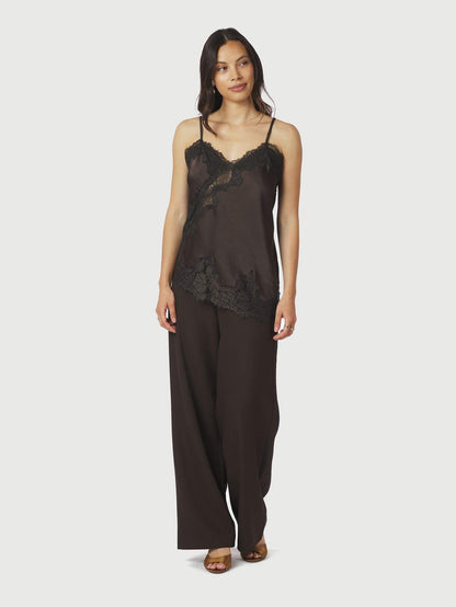 Viole Lace Top - Dark Brown