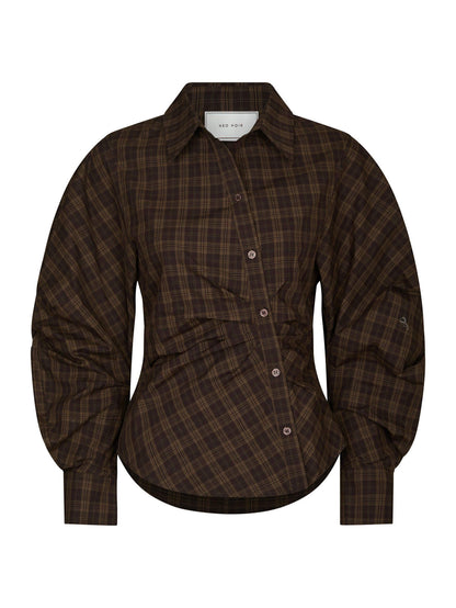 Neoella Check Shirt - Dark Brown
