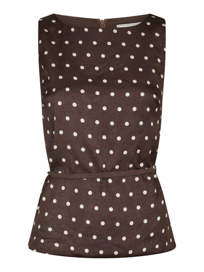 Nassa Big Dot Top - Dark Brown
